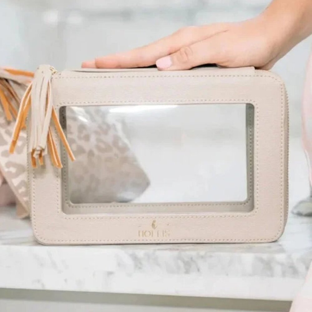 NEW Hollis Clear Toiletry Bag – Nude